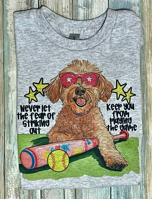 Softball pup tee